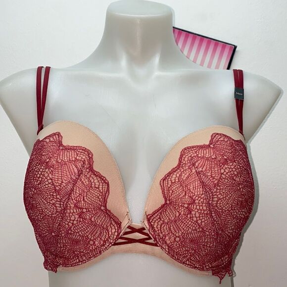 🔥 Victoria's Secret Very sexy pushup   Bra multi-way strapless  sz 34DD New - Picture 1 of 7